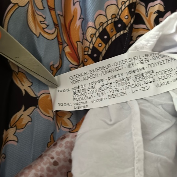 ZARA girl flowy PLEATED FLORAL leaf A-line DRESS band collar short sleeve size 8 - Picture 5 of 8